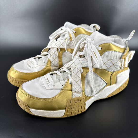 Nike Gold White Air Raid Men’s Sneaker's Shoes Size 14 642330-700 - Picture 2 of 14